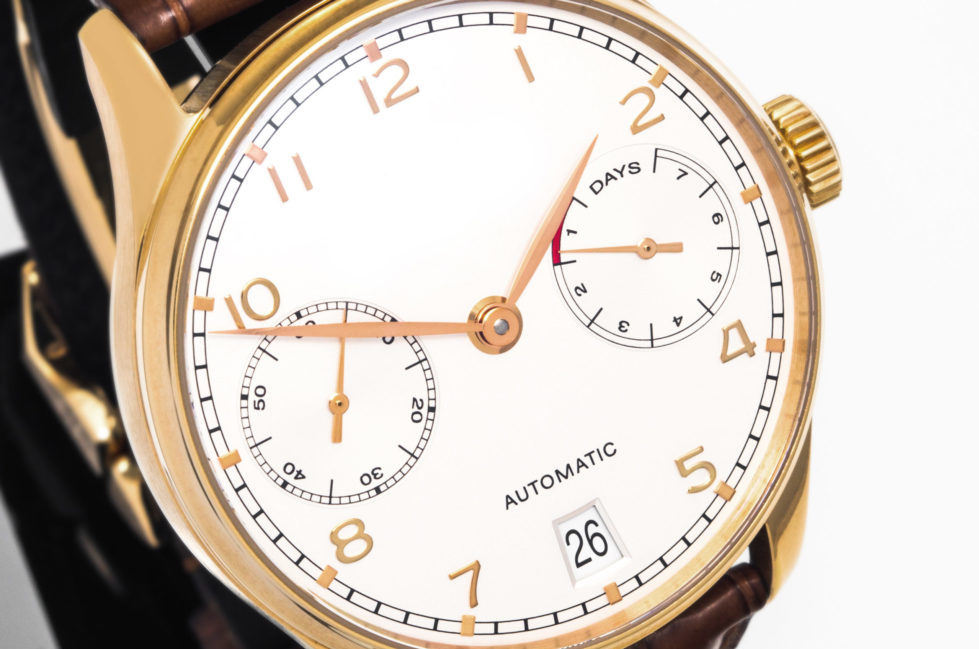 Goldene IWC Uhr, Automatic. Wartung über Uhrreparatur-Online.de