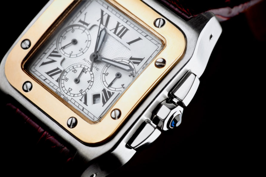 Cartier Chronograph vor der Uhrenrevision